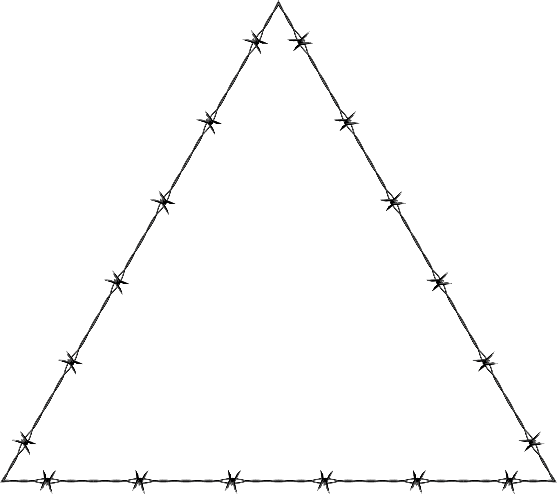 Barbed Wire Triangle Formation PNG