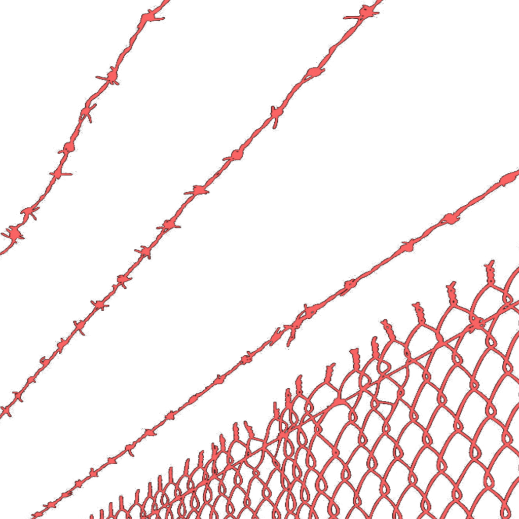 Barbed Wireand Chainlink Fence PNG