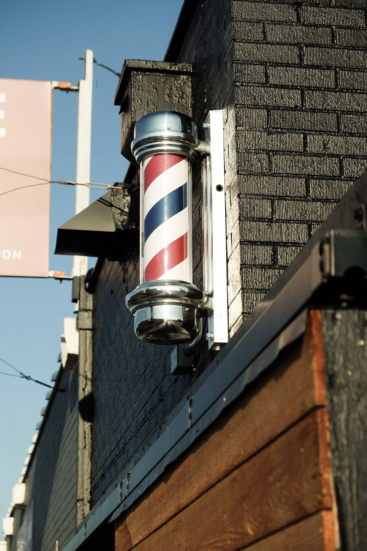 Barber Pole Hanging Wallpaper