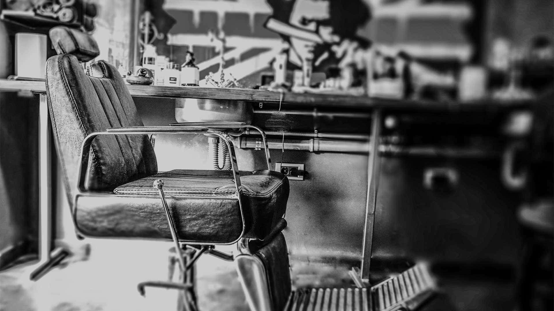 A Barber Chair In A Barber Shop