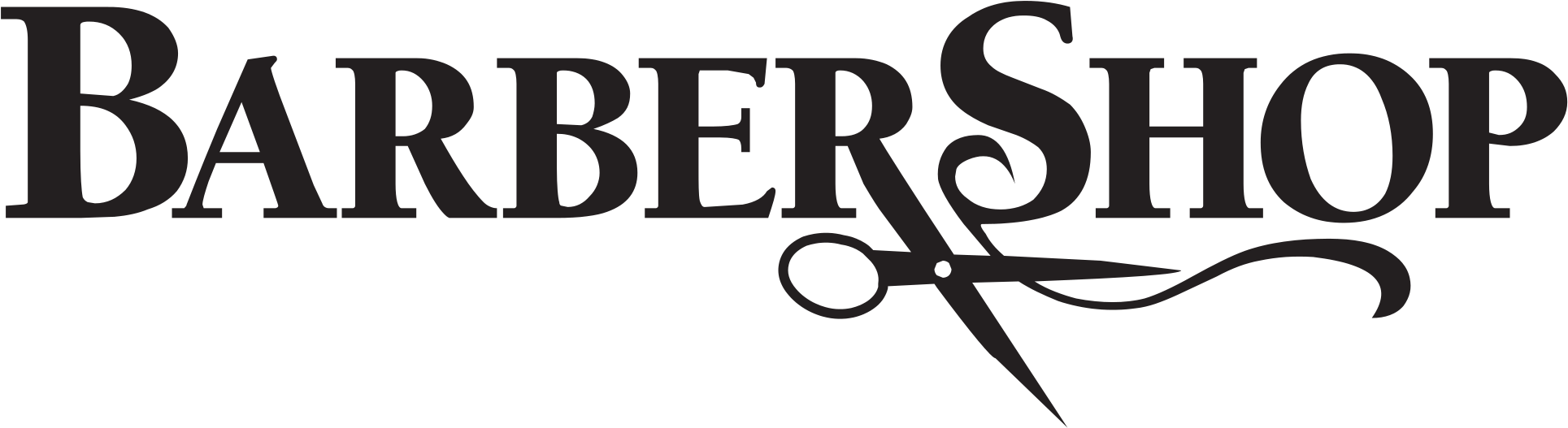 Barber Shop Logo Design PNG
