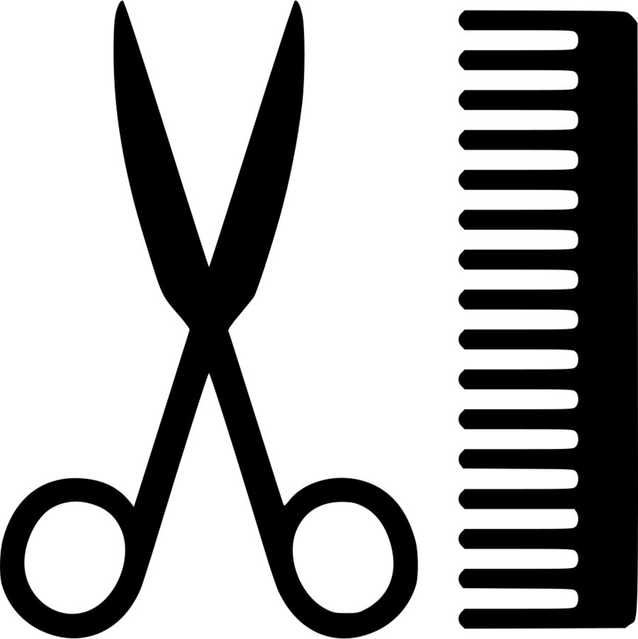 Barbershop Scissorsand Comb Icon PNG