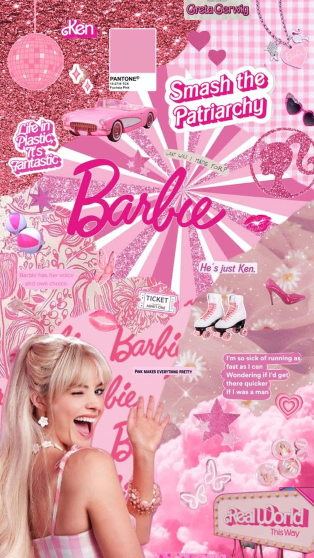 Barbie Aesthetic Collage Wallpaper