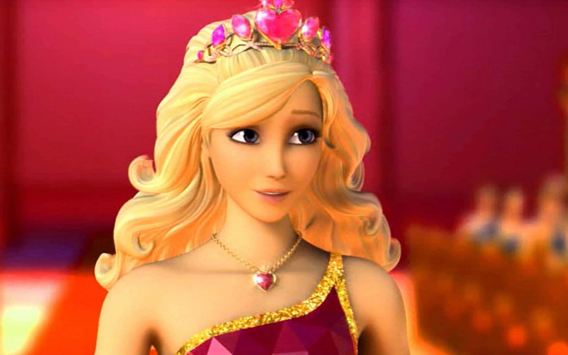 Billeder med Barbie på en lyserød baggrund