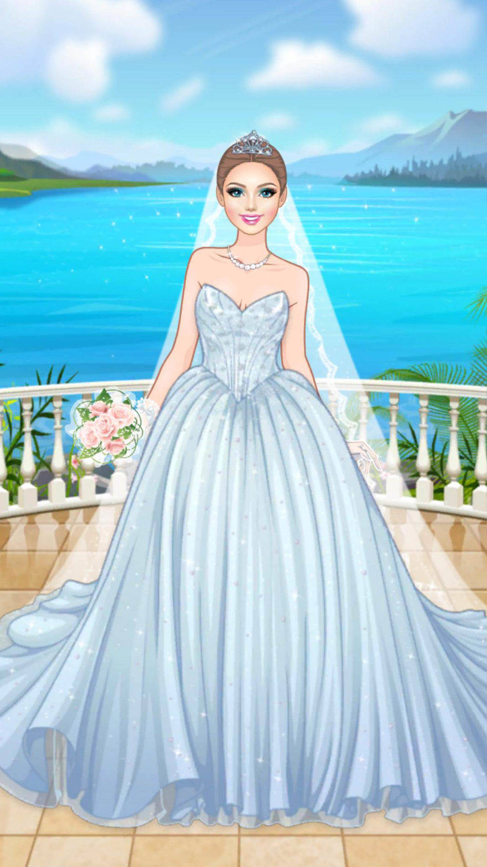 Barbie Blue Wedding Dress Wallpaper