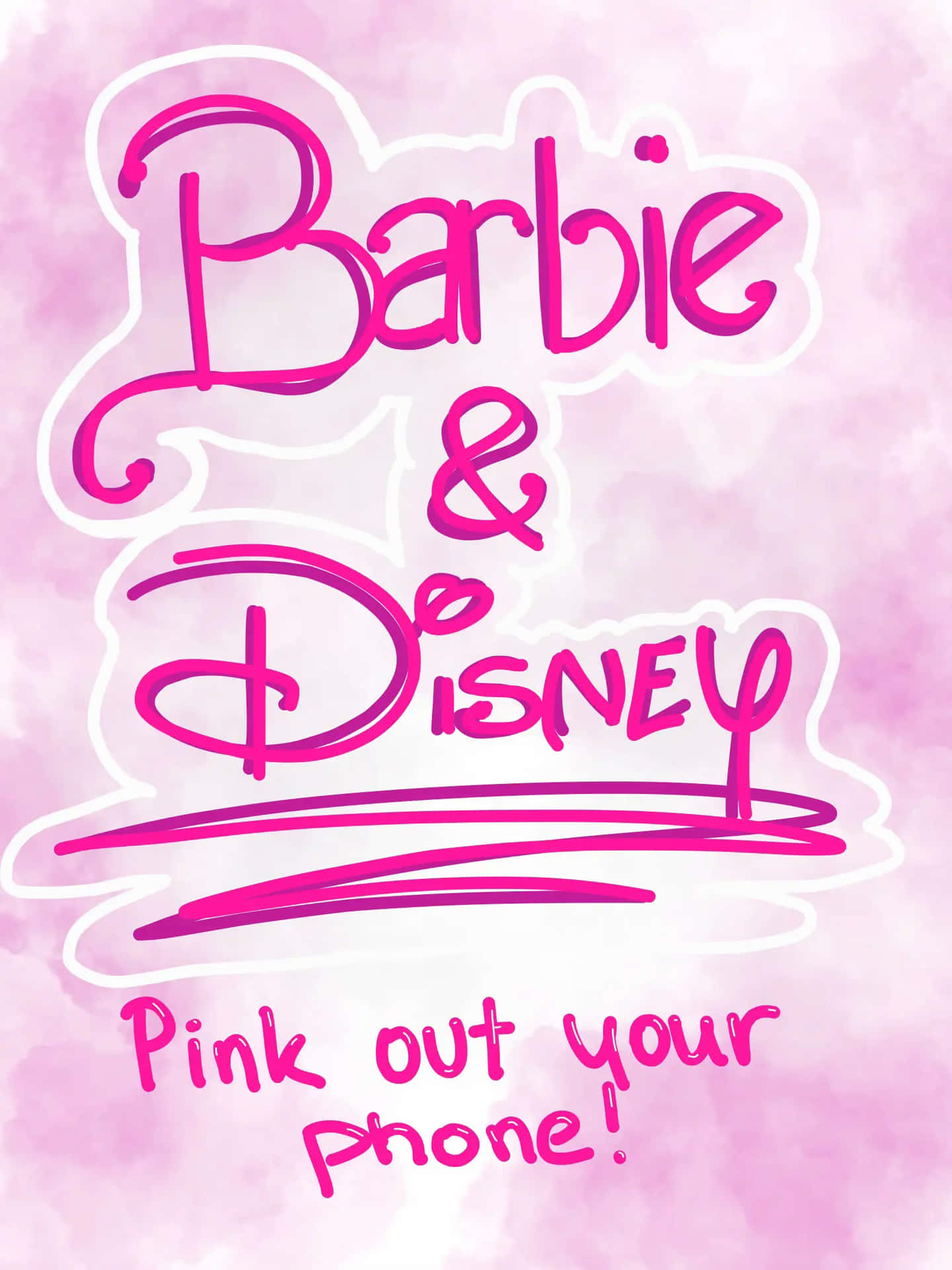 Barbie Disney Pink Phone Background Wallpaper