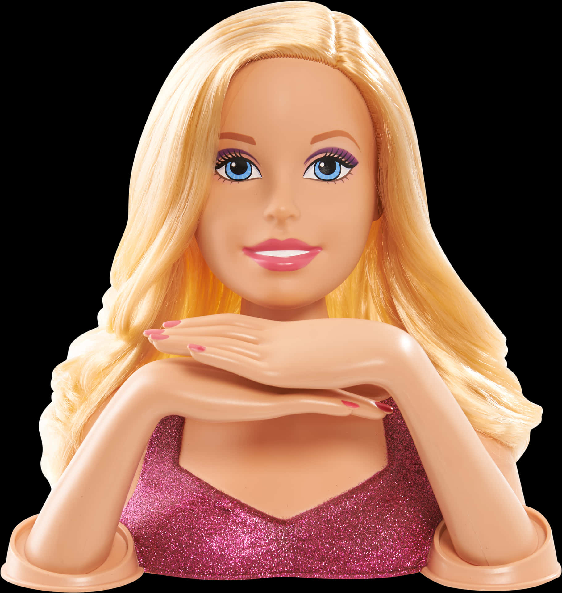 Barbie Doll Headshot Sparkle Dress PNG