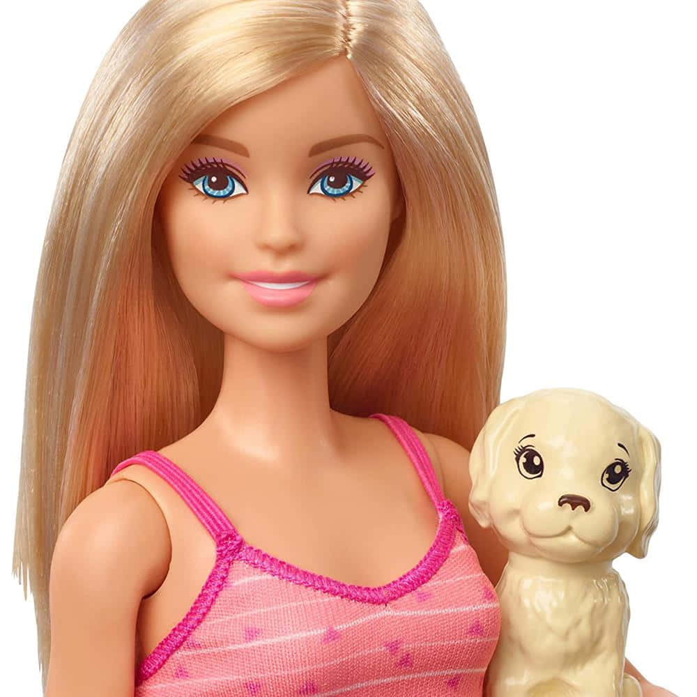 Eineklassische, Ikonische Barbie-puppe In Rosa Kleid Bringt Freude In Das Leben Der Jungen Generation.