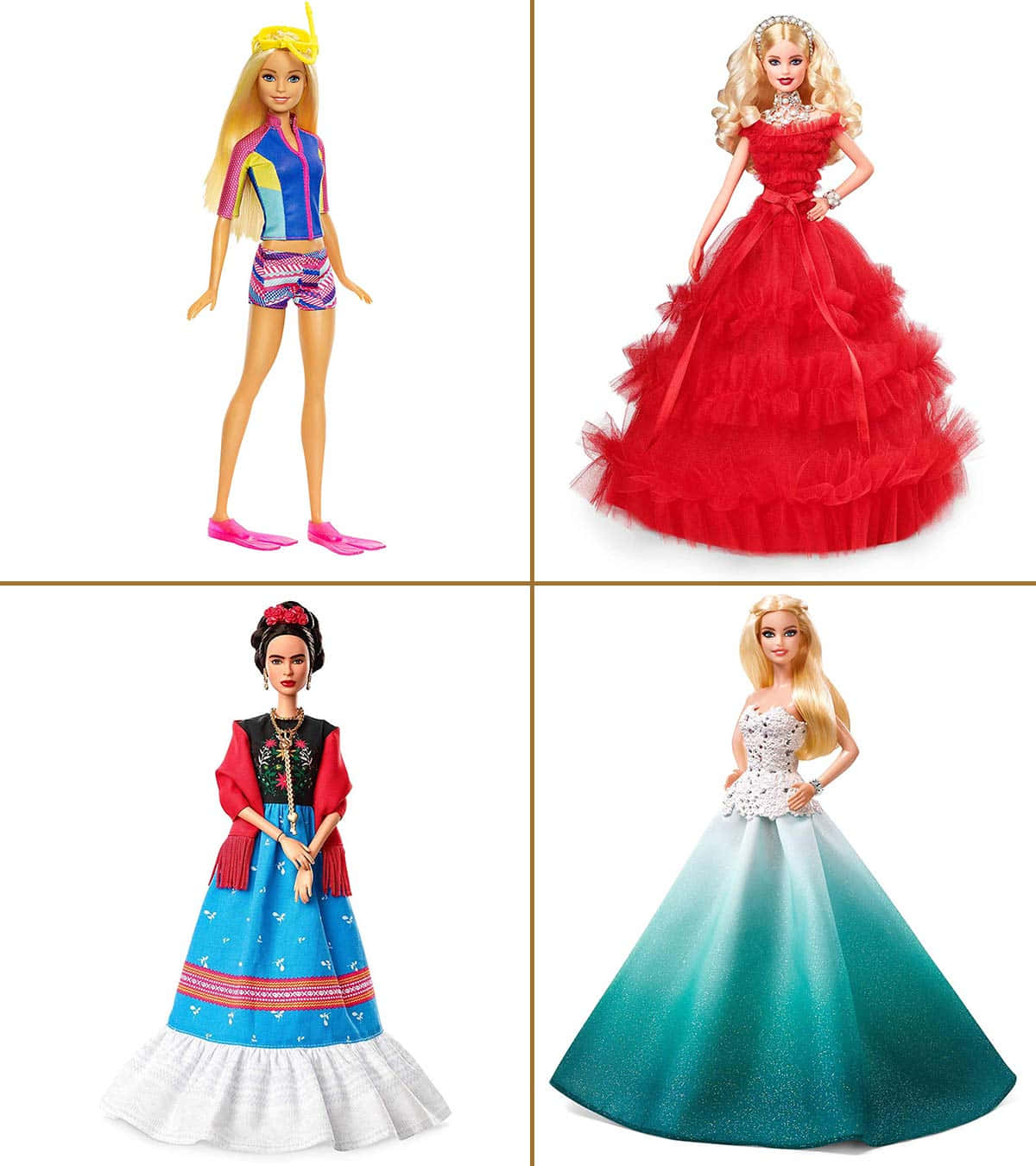 Visarfram Skönheten Hos Äkta Barbie-dockor.