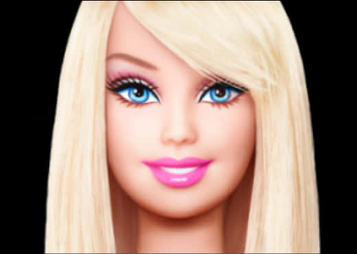 Barbie Doll Portrait PNG