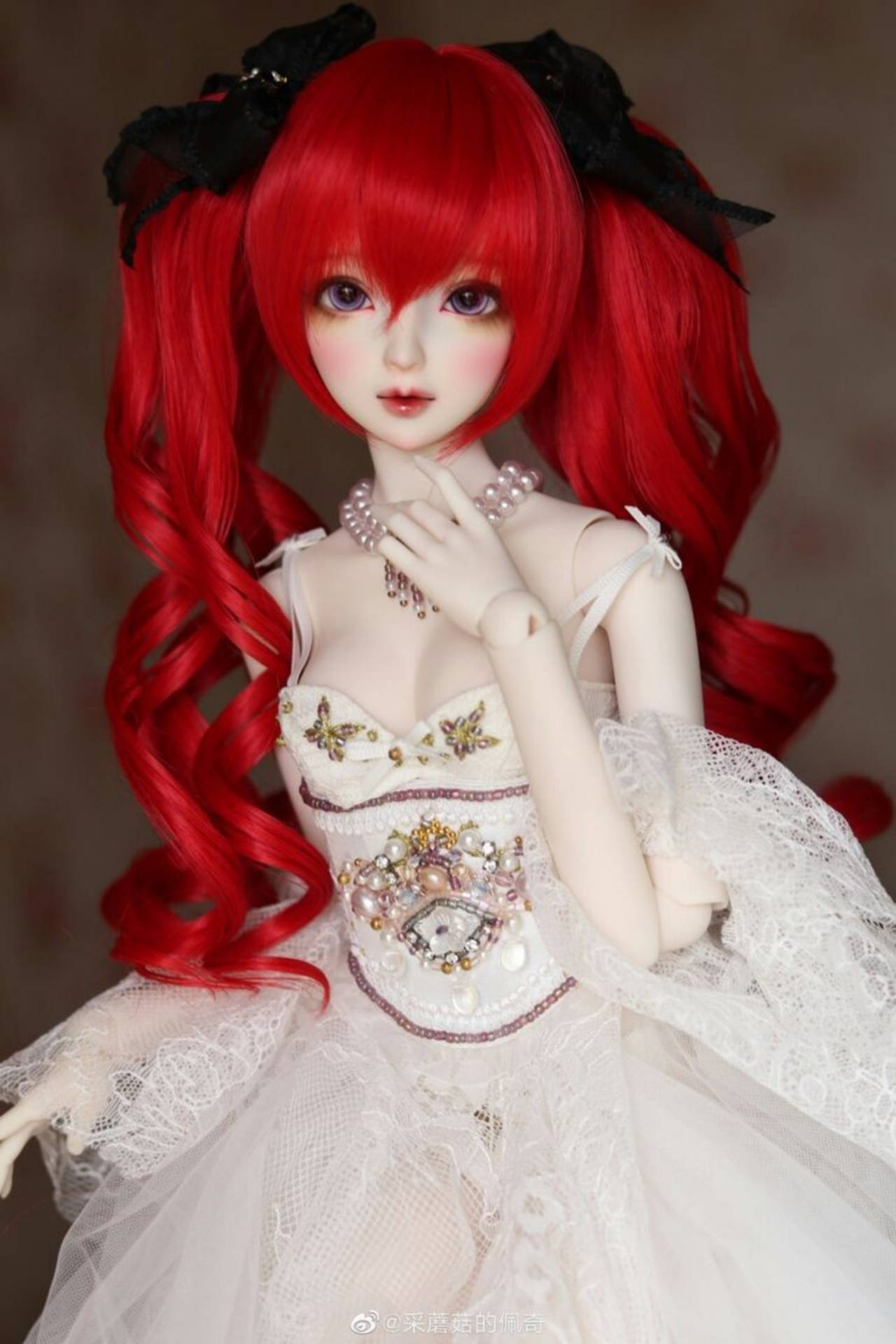 Barbie Doll With Red Hair In High Pigtails
