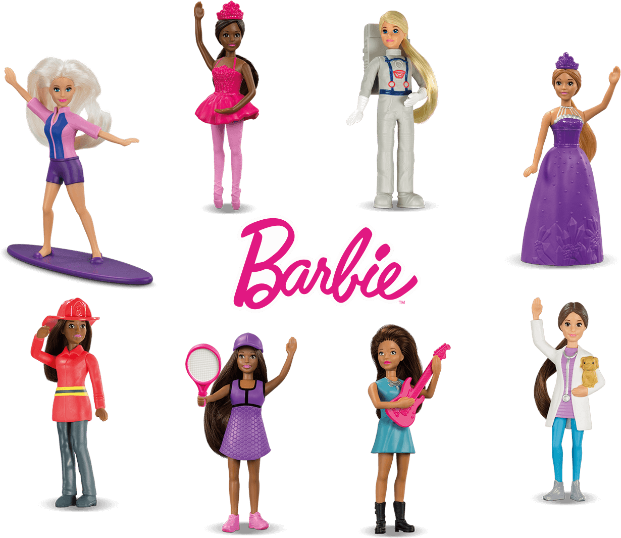 Barbie Dolls Collection Happy Meal Toys PNG