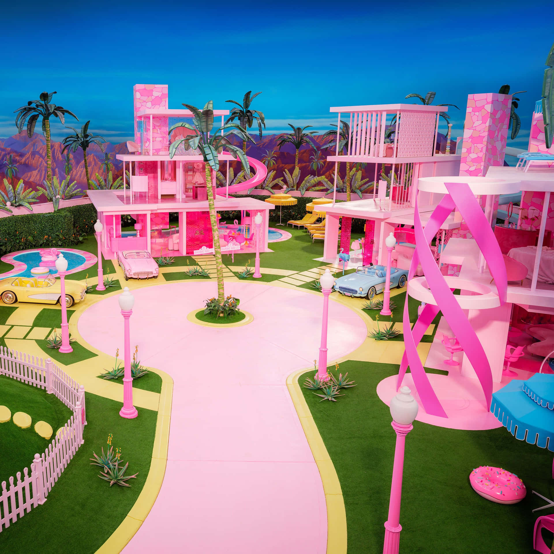 Barbie Dreamhouse Exterior View Wallpaper