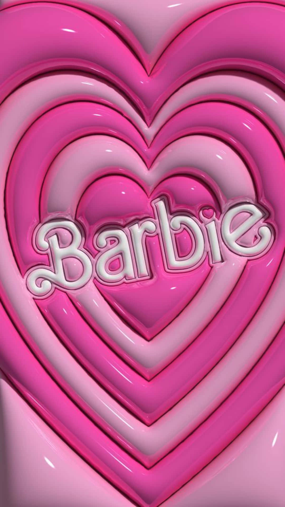 Barbie Heart Logo Pink Aesthetic Wallpaper