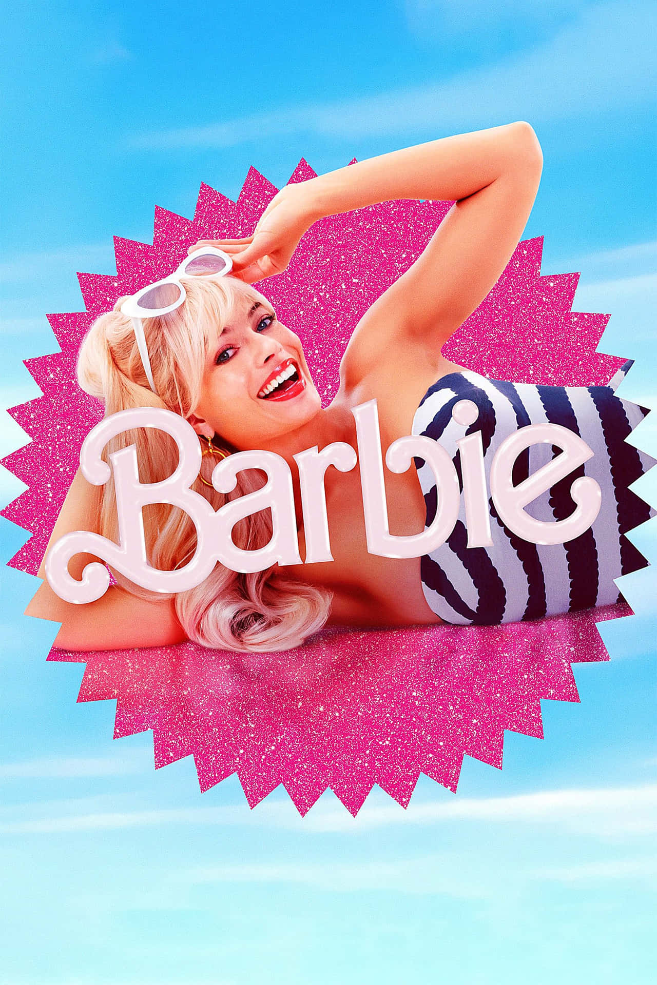 Barbie Inspired Pink Glitter Backdrop Wallpaper