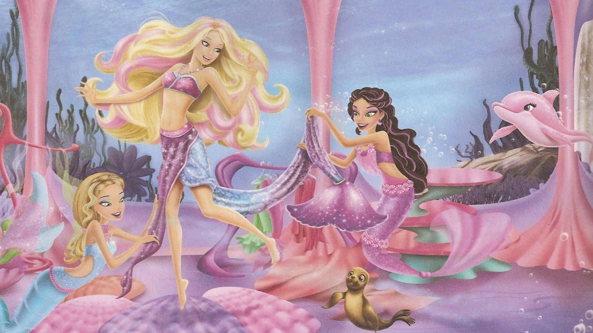 Barbiemeerjungfrau Enthüllt Ihre Beine. Wallpaper