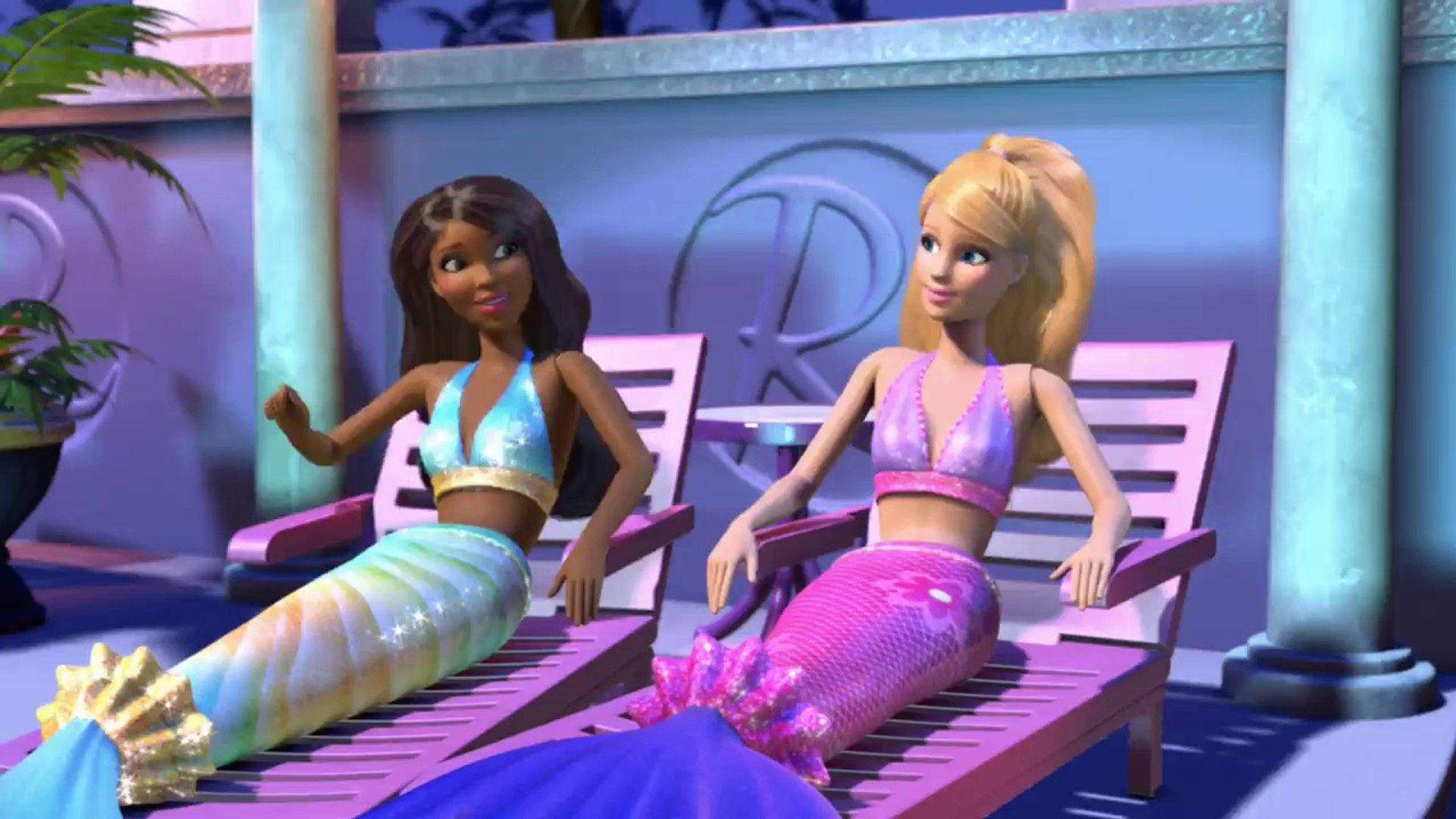 Barbiemeerjungfrauen Beim Sonnenbaden Wallpaper