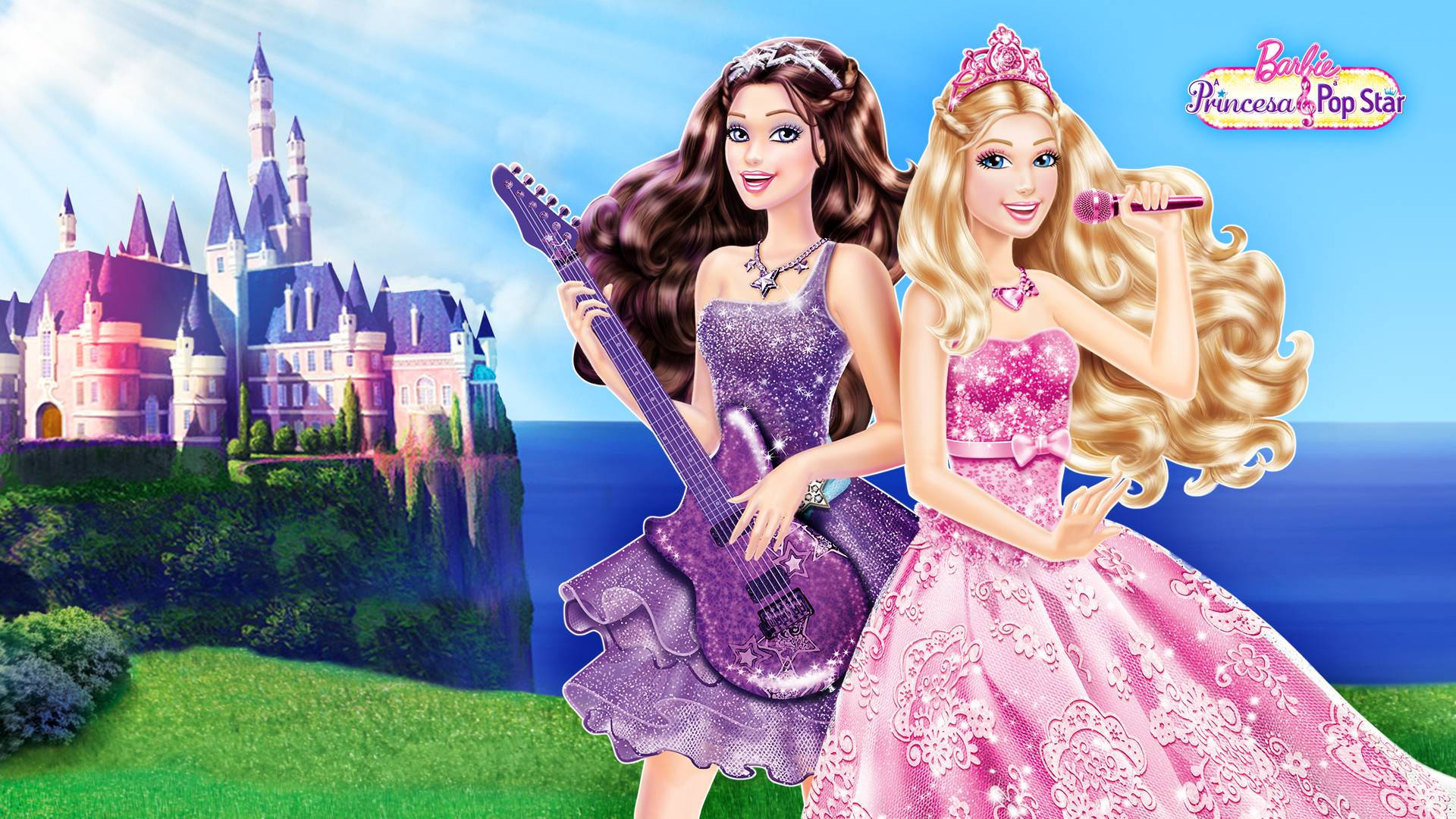Barbie in the amazing role of Princess and the Popstar! Wallpaper