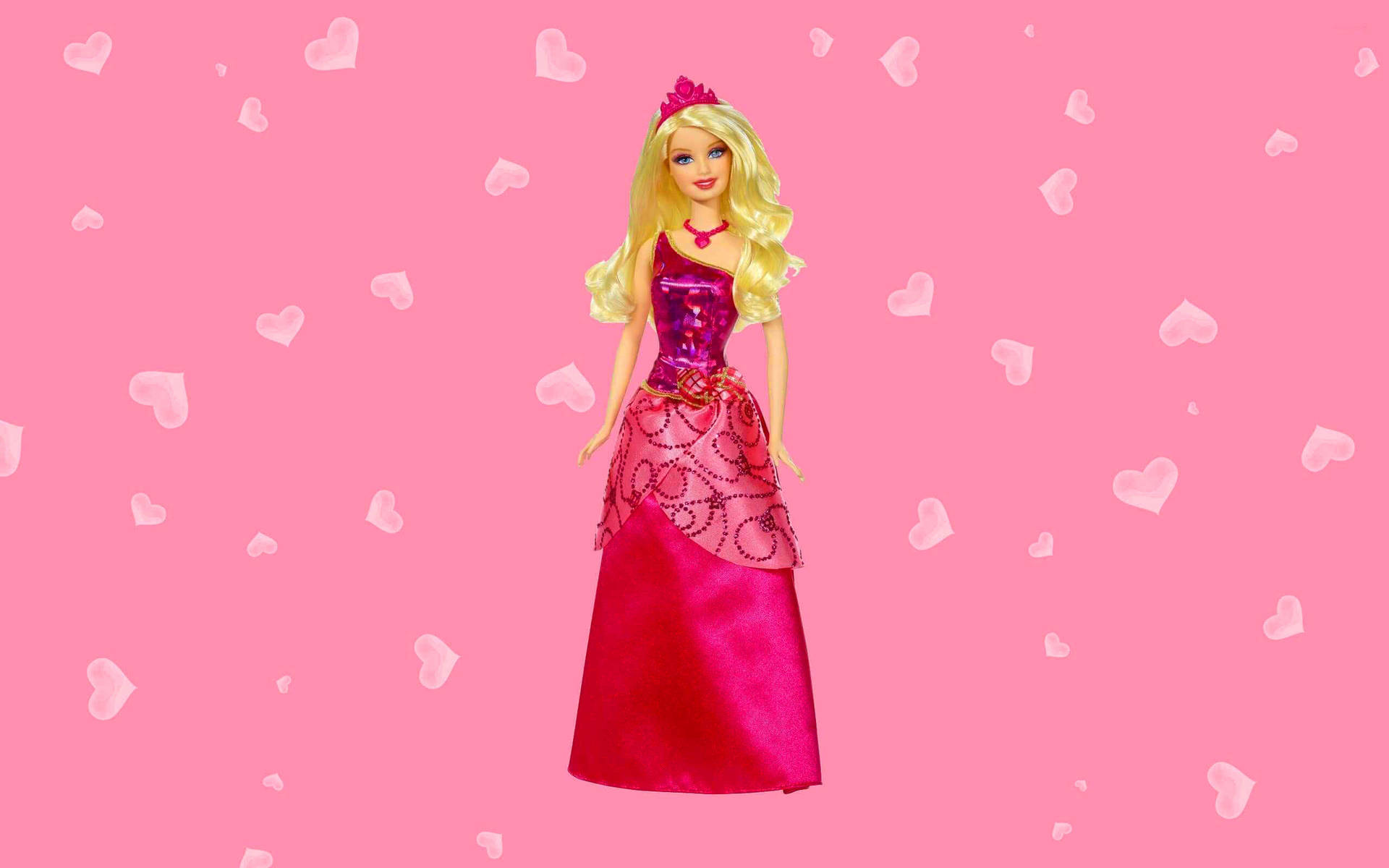 Barbie Princess Charm School Blair Doll standing majestically. Wallpaper