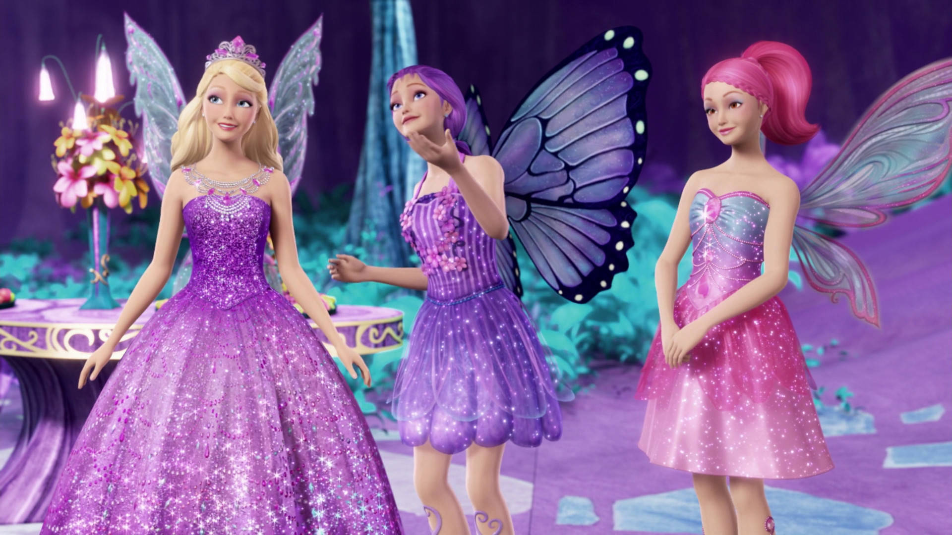 Barbie Principessa Mariposa Fata Amica Sfondo
