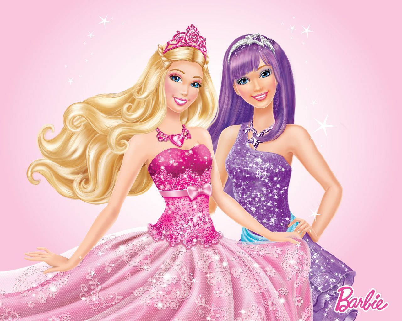 Barbie Prinsesse Pop Star Keira har en sød og farverig baggrund. Wallpaper