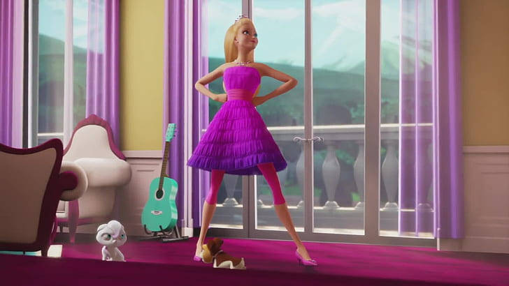 Barbieprincess Power Leende Kara (computer Eller Mobilskärmsbild). Wallpaper