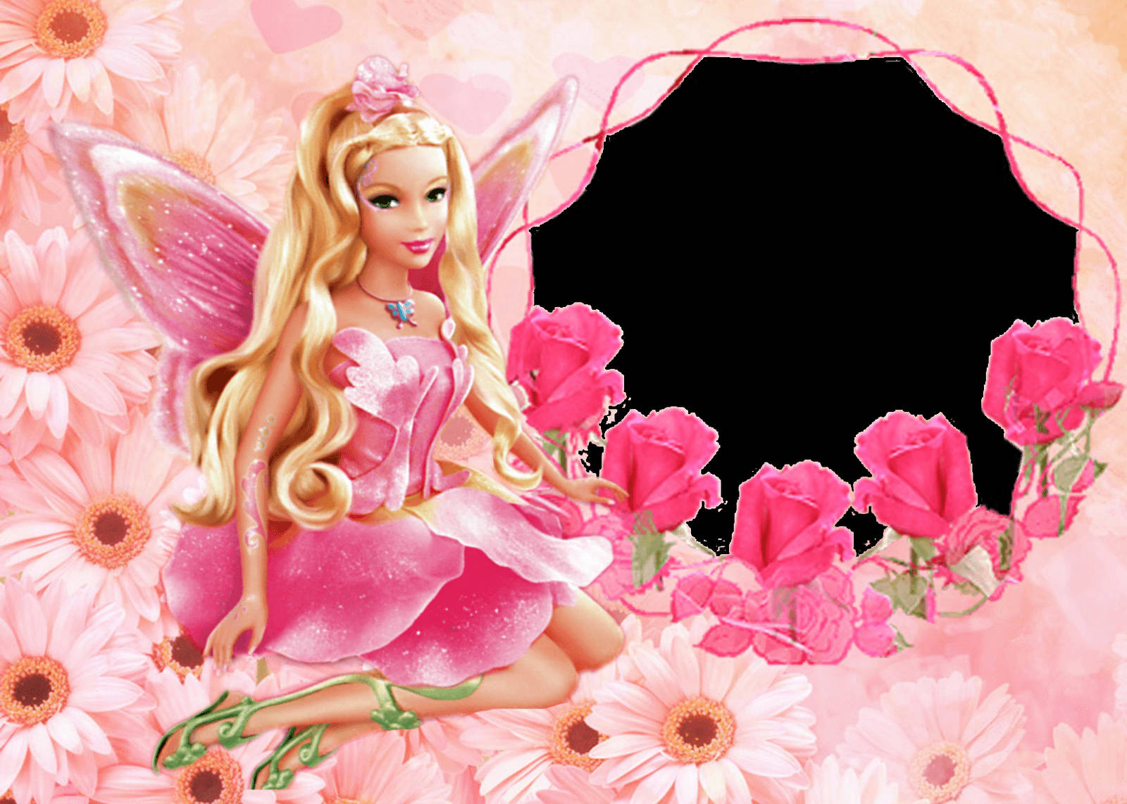 Celebrating Barbie's Beauty with Roses Wallpaper