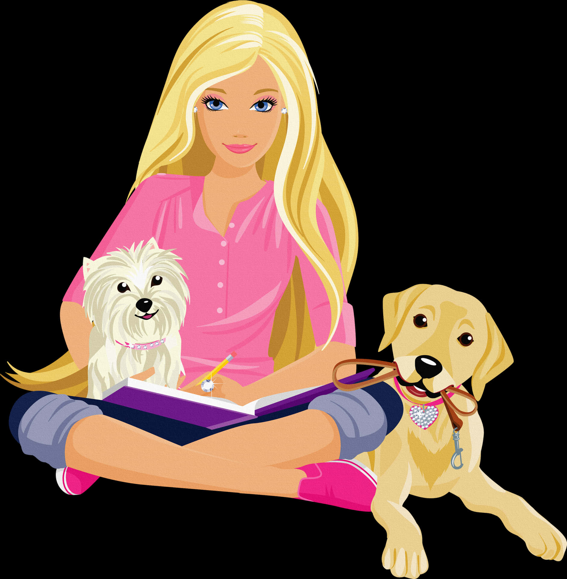 Barbieand Pets Relaxing Time PNG