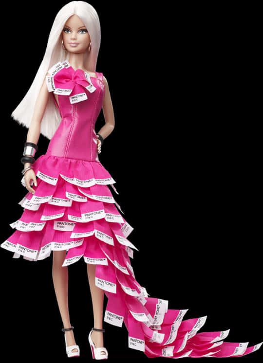 Barbiein Pantone Pink Dress PNG