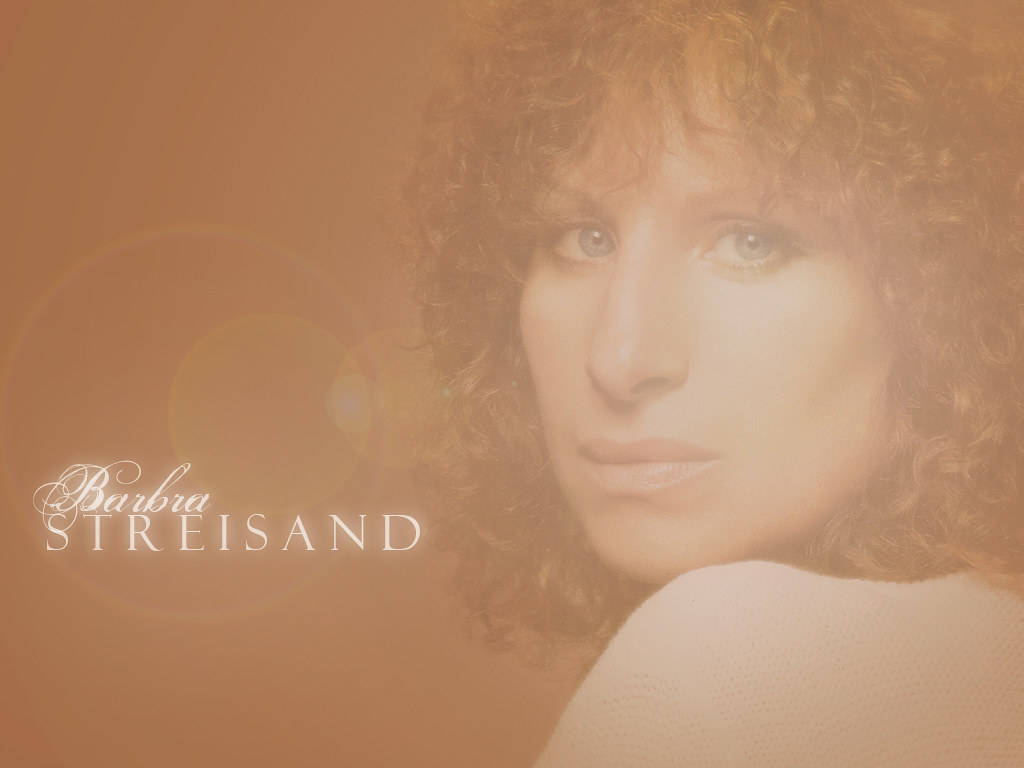 Barbra Streisand Mindesmærke 1981 Album Dække Orange overlejring Tapet Wallpaper