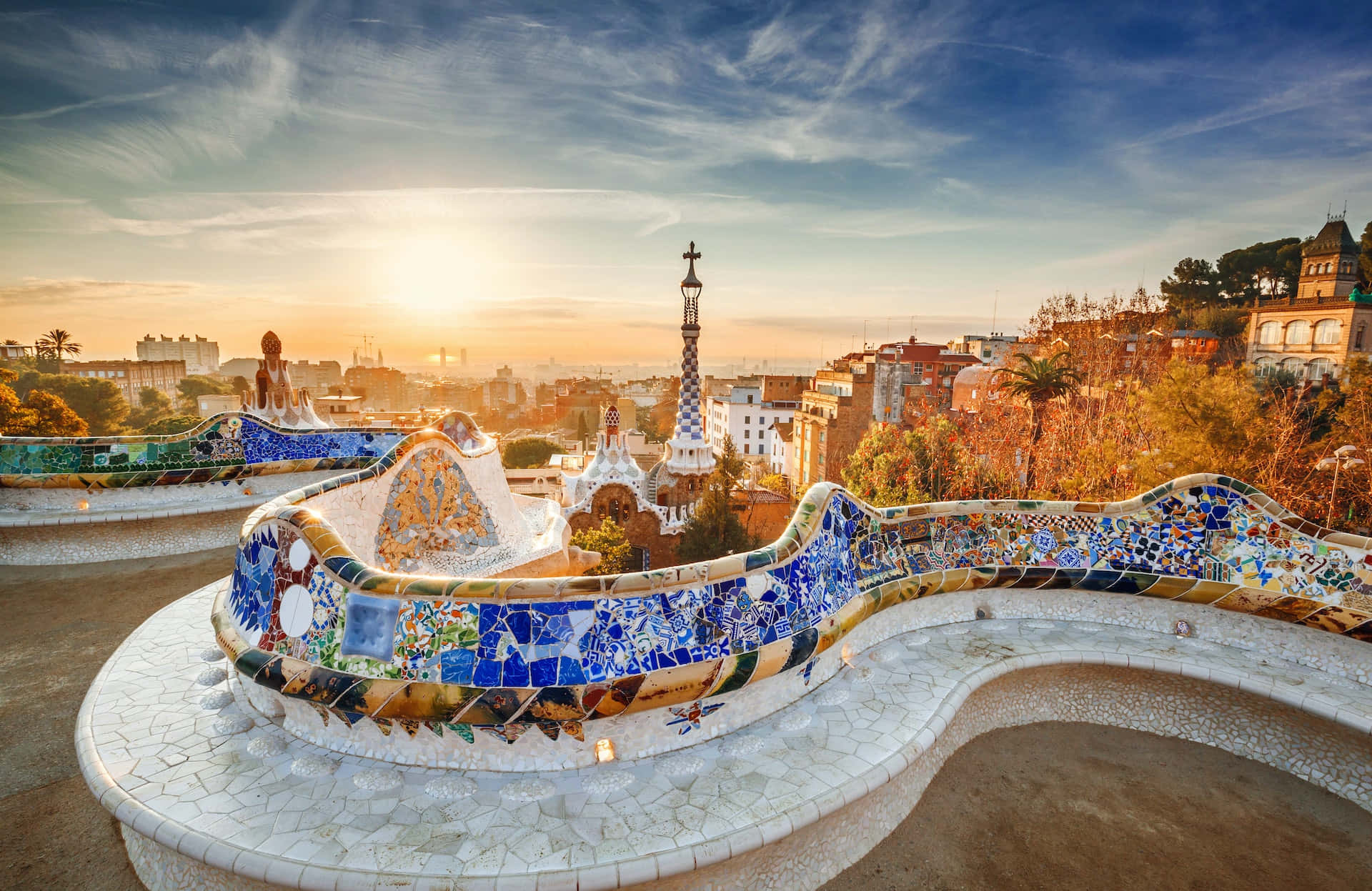 The bustling city of Barcelona: Spires, Streets and Sun