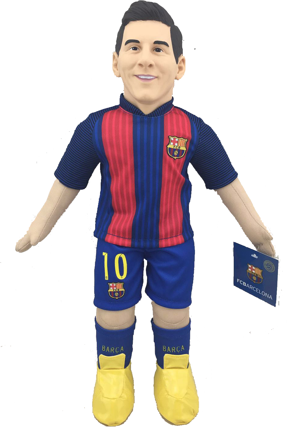 Barcelona Football Player Plush Toy PNG