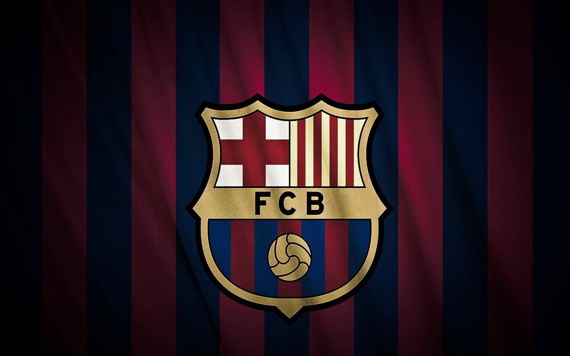 Barcelona Logo På Klud Tekstur Wallpaper