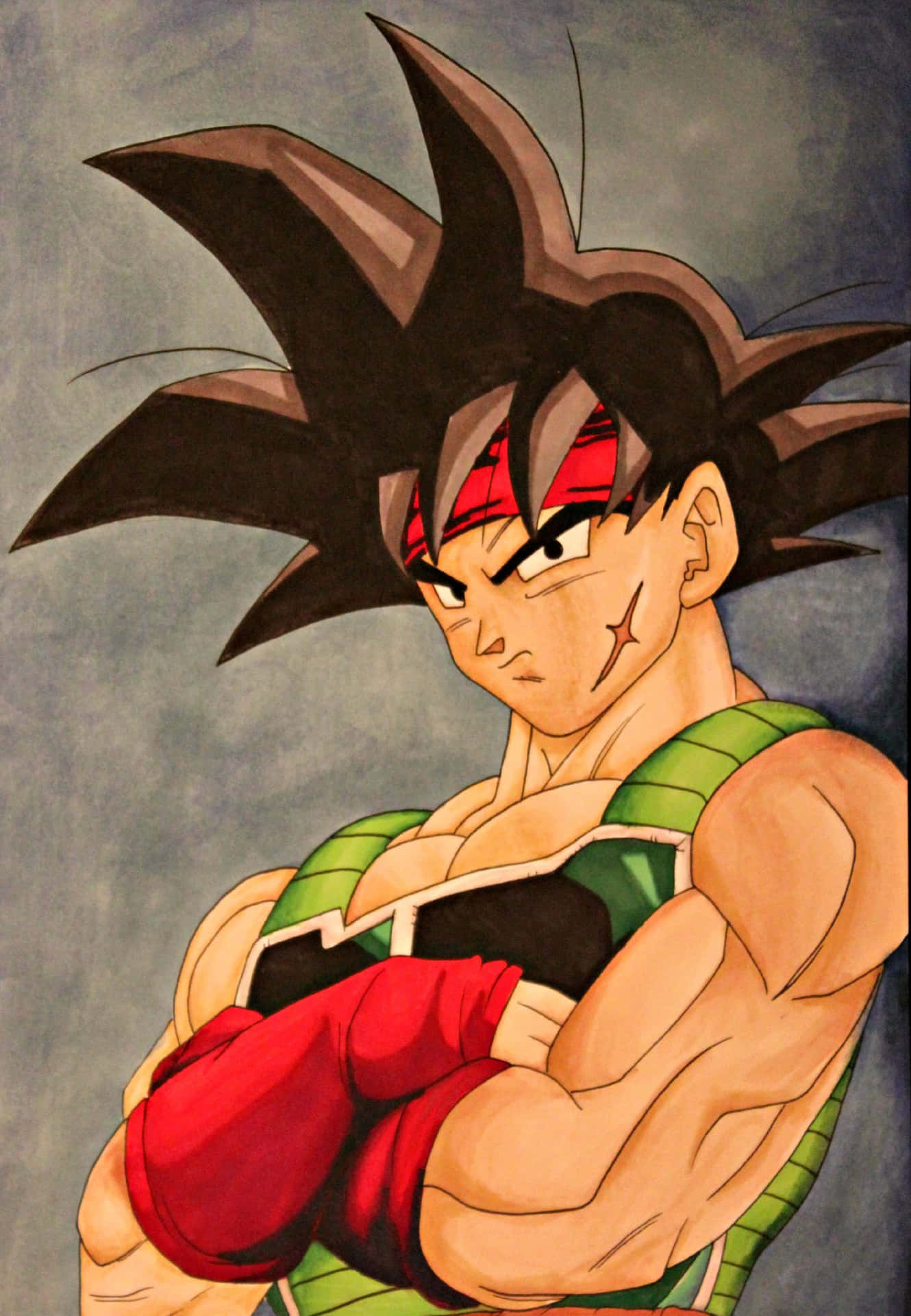 Bardock stands bravely against impossible odds. Wallpaper