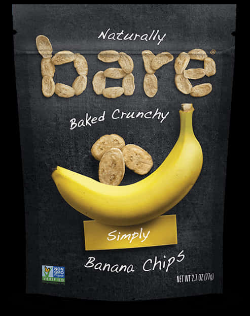 Bare Banana Chips Packaging PNG
