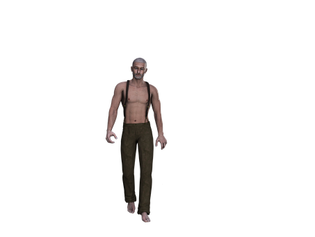 Download Bare Chested Elderly Man3 D Model | Wallpapers.com