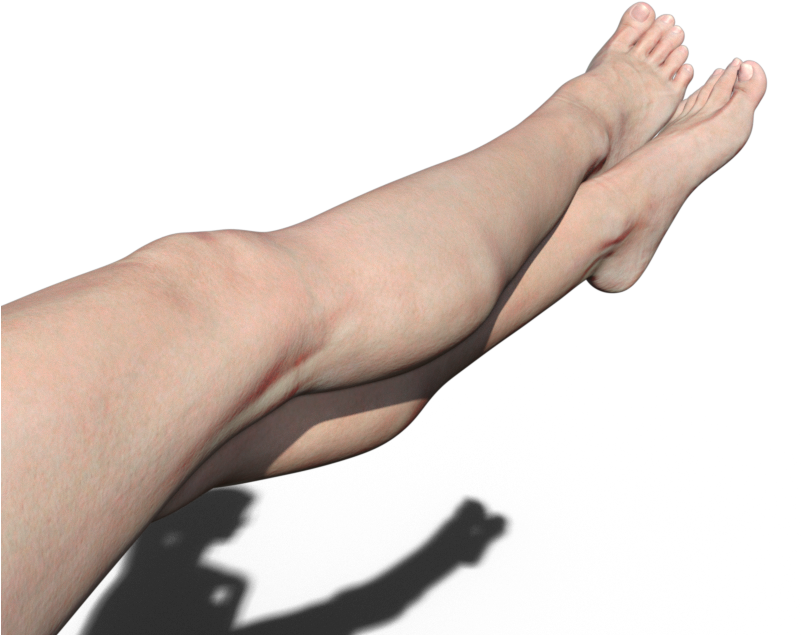 Bare Feet Elevated View PNG