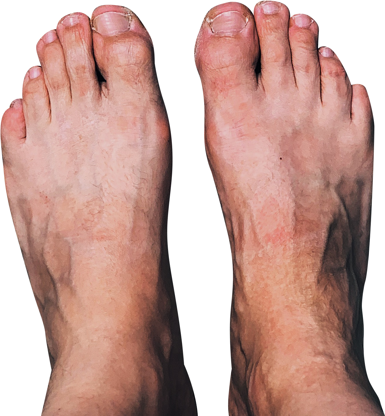 Bare Human Feet Top View PNG