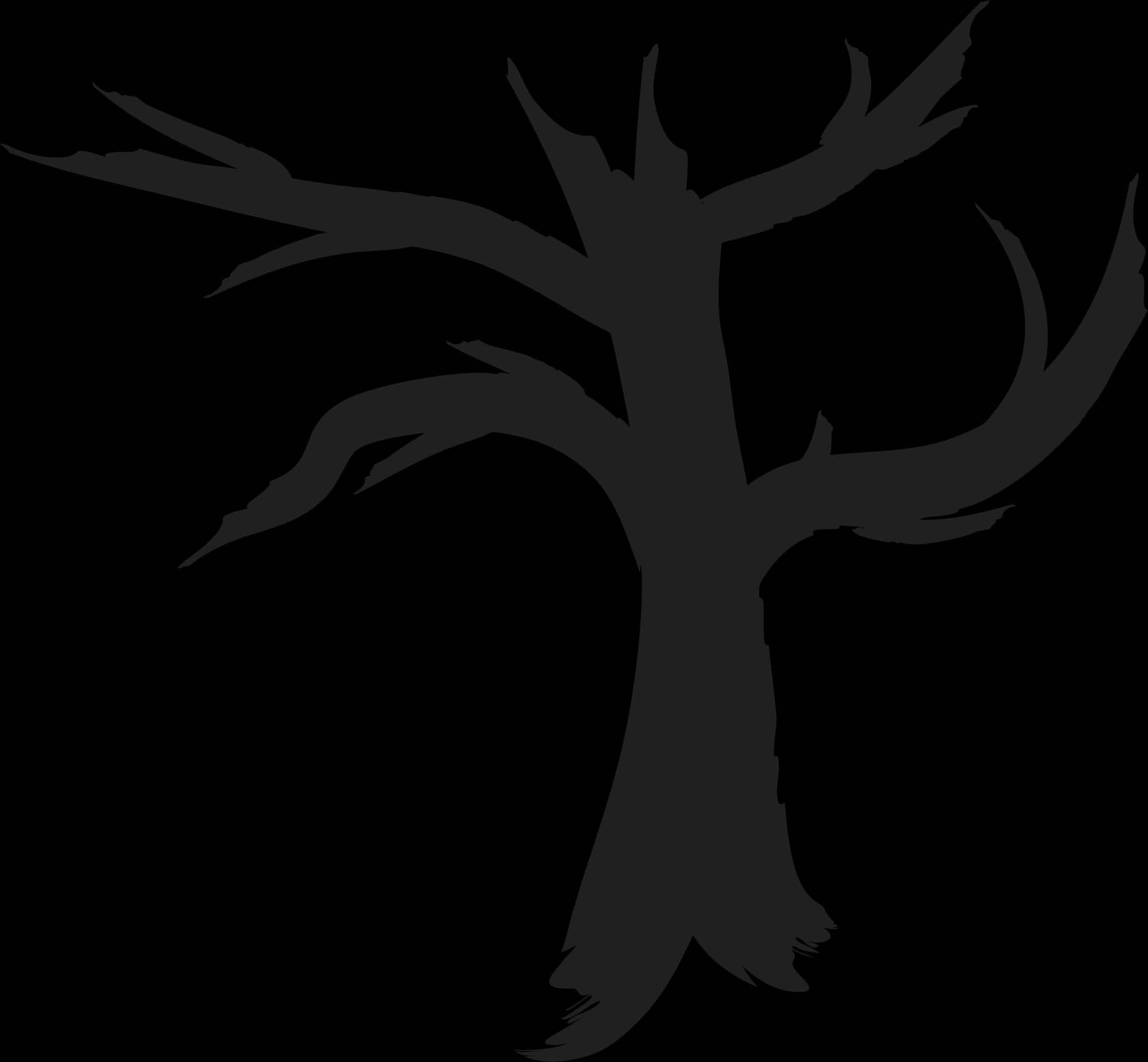 Bare Tree Silhouette Graphic PNG