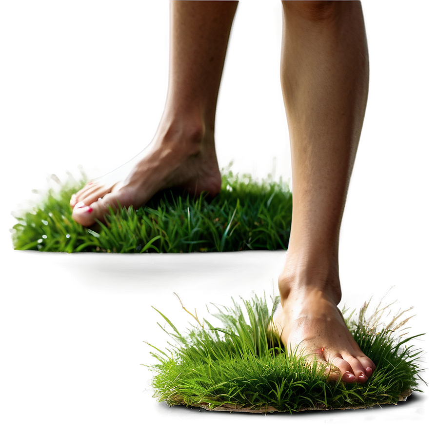 Barefoot Grass Walking Png 05252024 PNG