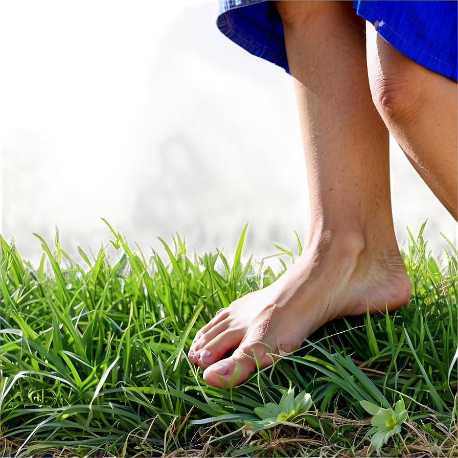 Barefoot Grass Walking Png Nxu PNG