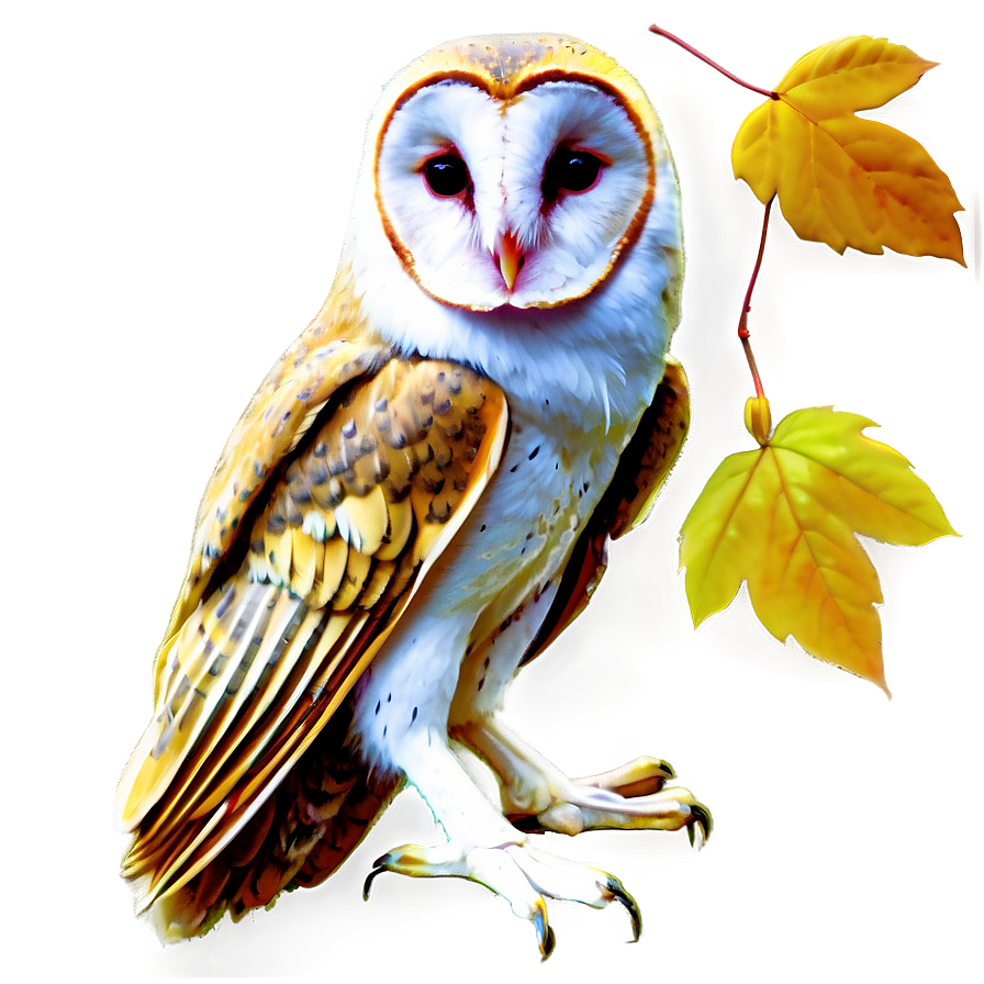 Barn Owl In Autumn Png Tds34 PNG