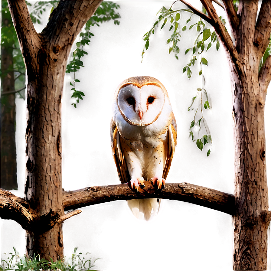 Barn Owl In Forest Png 06252024 PNG