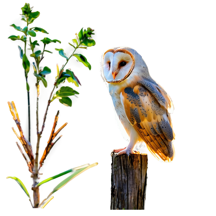 Barn Owl In Golden Hour Png Etj5 PNG