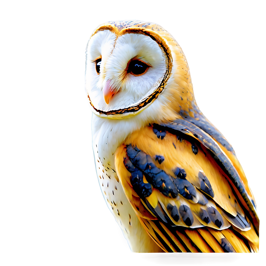 Download Barn Owl In Golden Hour Png Hue | Wallpapers.com