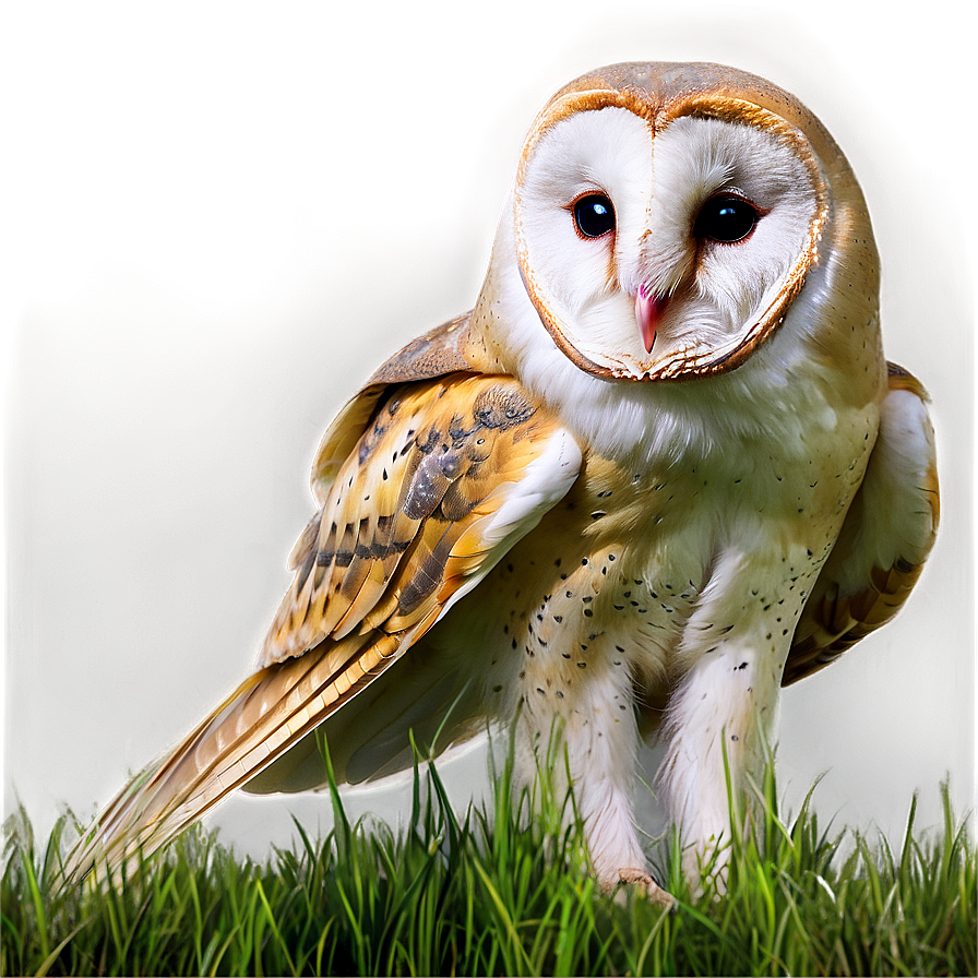 Barn Owl In Grassland Png Itj59 PNG