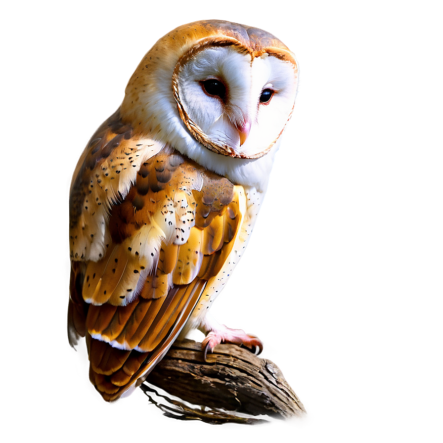 Barn Owl Resting Png 06252024 PNG