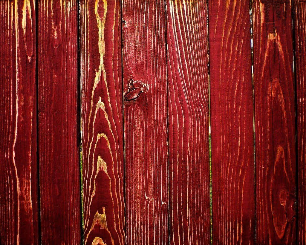 Red Wood Fence Background Wallpaper