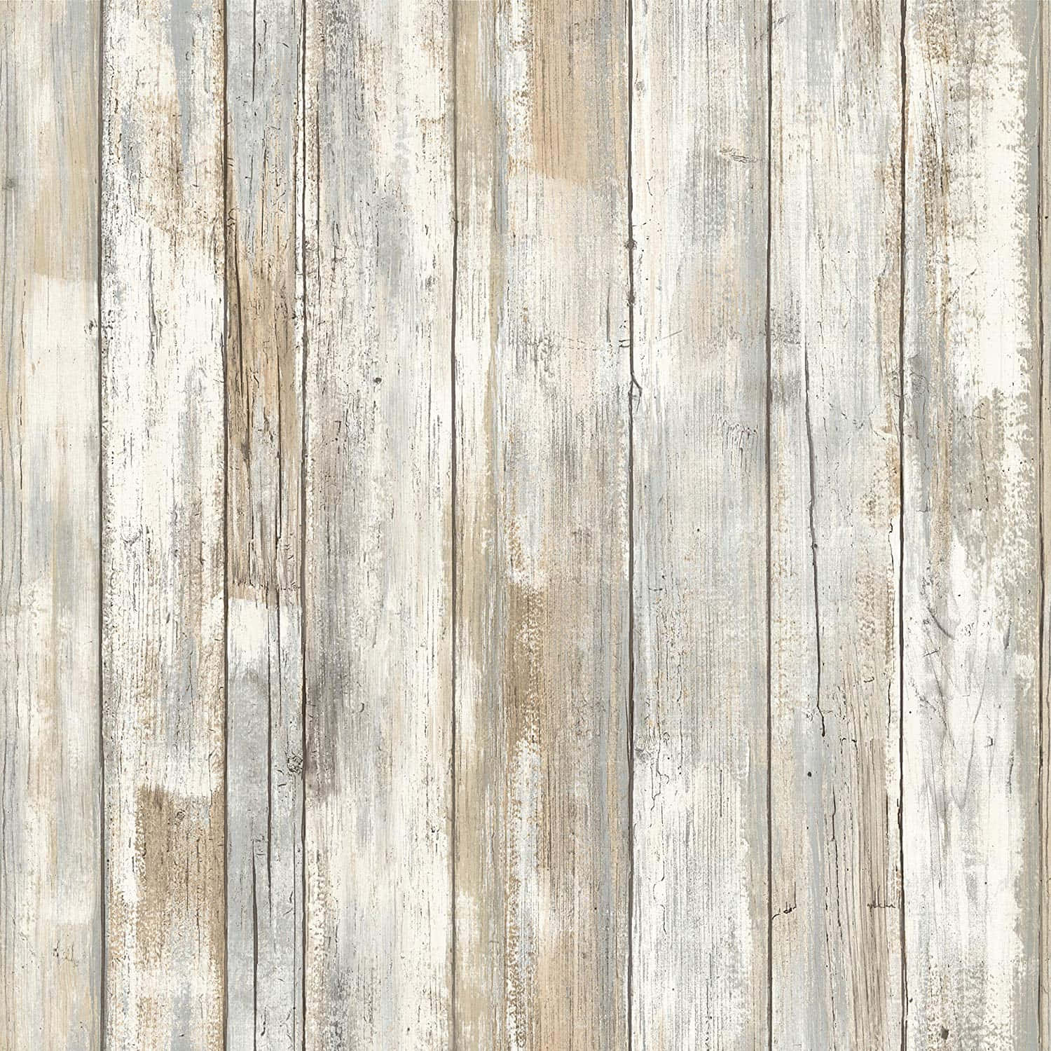Eineholzdielen Tapete In Weiß Und Beige Wallpaper