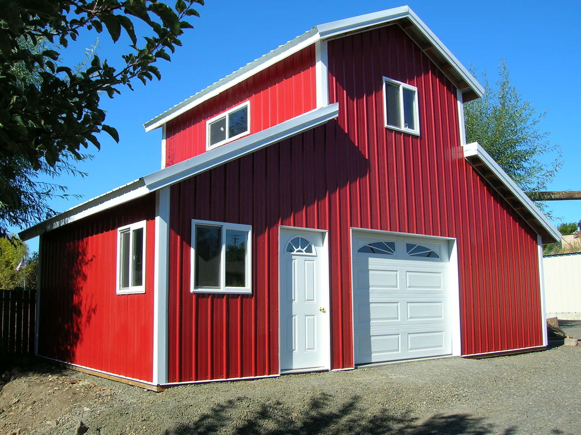 Simple Red Barndominium Ranch Pictures 2288 x 1712 Picture
